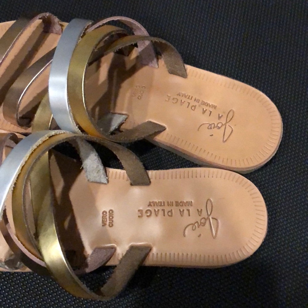 Joie a la plage -made in Italy leather sandals 7.5
